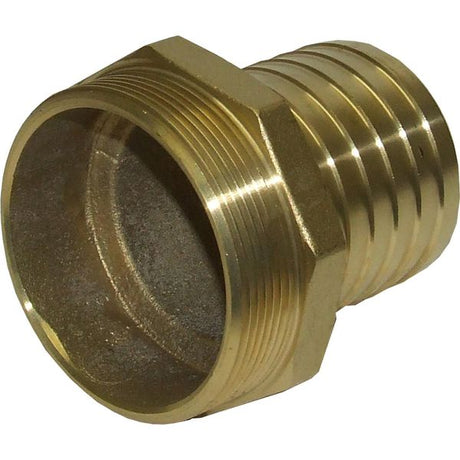 Maestrini Brass Straight Hose Tail (2-1/2" BSP Male to 60mm Hose) - PROTEUS MARINE STORE