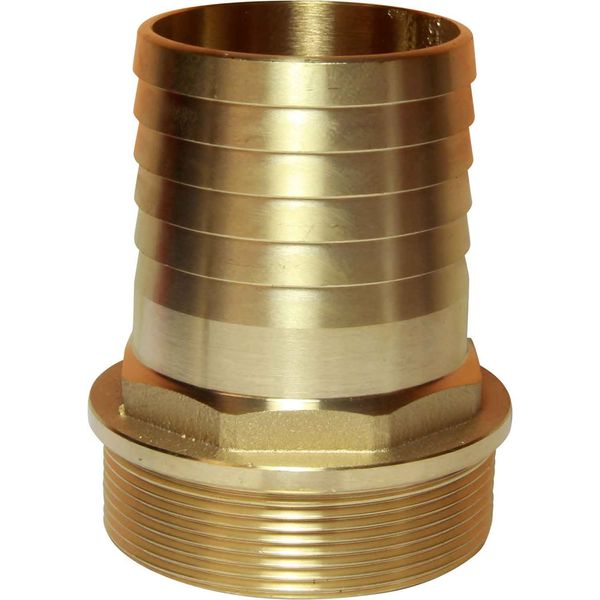 Maestrini Brass Straight Hose Tail (2-1/2" BSP Male to 63mm Hose) - PROTEUS MARINE STORE