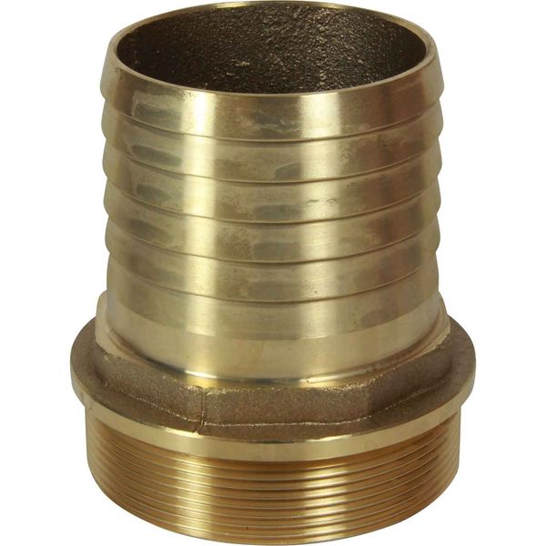 Maestrini Brass Straight Hose Tail (3" BSP Male to 76mm Hose) - PROTEUS MARINE STORE