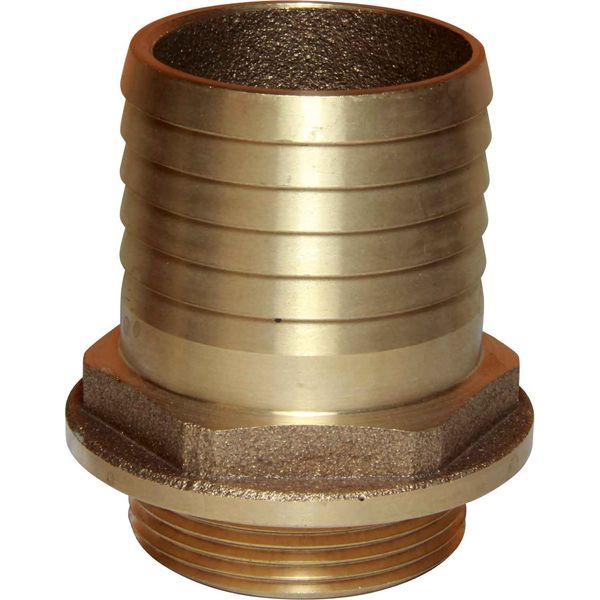 Maestrini Bronze Straight Hose Tail (1-1/2" BSP Male to 51mm Hose) - PROTEUS MARINE STORE