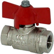 Maestrini Brass Tee Handle Ball Valve (1/4" BSP Female) - PROTEUS MARINE STORE