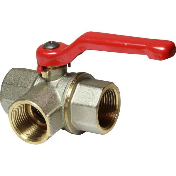 Maestrini Brass Full Bore L Port Valve (3/4" BSP) - PROTEUS MARINE STORE