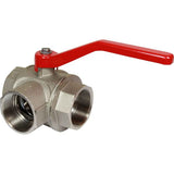 Maestrini Brass Full Bore L Port Valve (2" BSP) - PROTEUS MARINE STORE