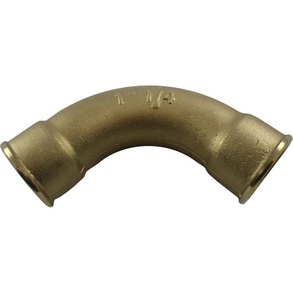 Maestrini Brass Swept 90 Degree Elbow (Female Ports / 1-1/4" BSP) - PROTEUS MARINE STORE