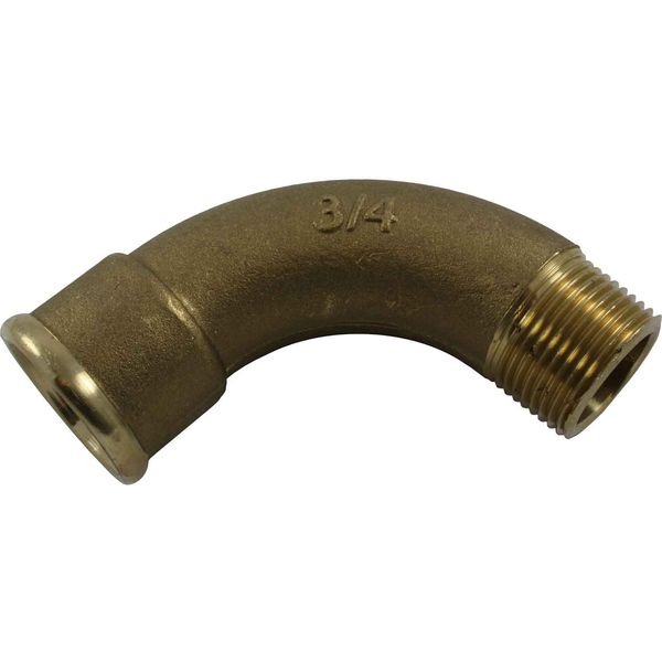 Maestrini Brass Swept 90 Degree Elbow (Male/Female / 3/4" BSP) - PROTEUS MARINE STORE