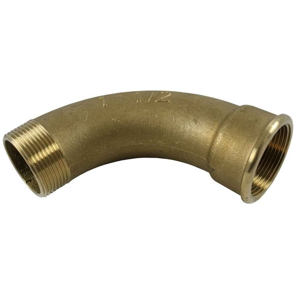 Maestrini Brass Swept 90 Degree Elbow (Male/Female / 1-1/2" BSP) - PROTEUS MARINE STORE