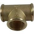 Maestrini Brass Equal Tee Fitting (1" BSP Female) - PROTEUS MARINE STORE