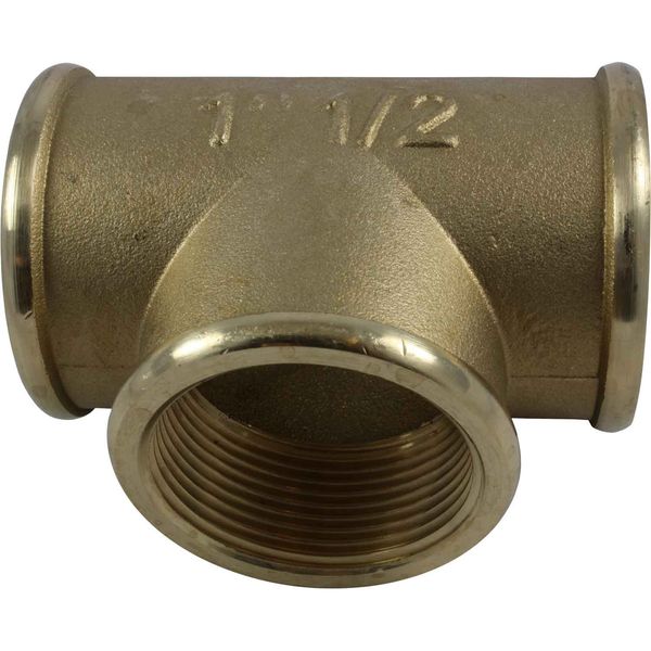 Maestrini Brass Equal Tee Fitting (1-1/2" BSP Female) - PROTEUS MARINE STORE