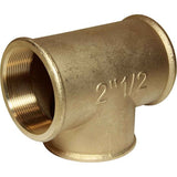 Maestrini Brass Equal Tee Fitting (2-1/2" BSP Female) - PROTEUS MARINE STORE