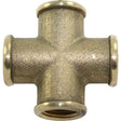 Maestrini Brass Equal Cross Fitting (1/4" BSP Female) - PROTEUS MARINE STORE