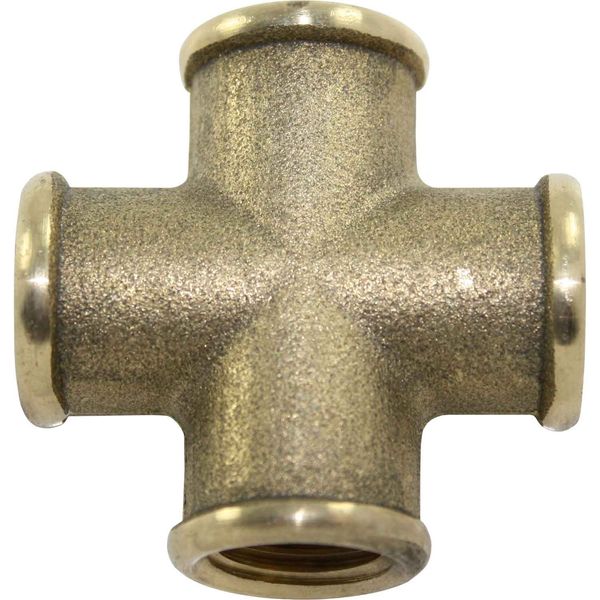 Maestrini Brass Equal Cross Fitting (1/4" BSP Female) - PROTEUS MARINE STORE