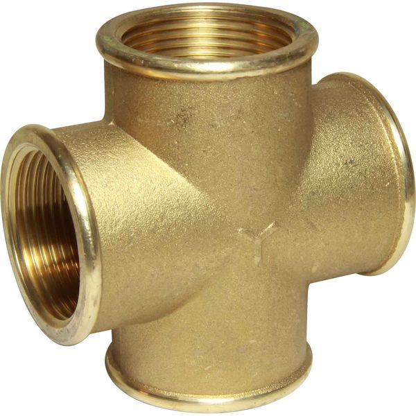 Maestrini Brass Equal Cross Fitting (1-1/4" BSP Female) - PROTEUS MARINE STORE