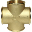 Maestrini Brass Equal Cross Fitting (2" BSP Female) - PROTEUS MARINE STORE