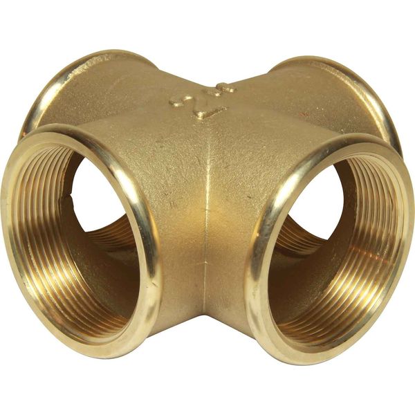 Maestrini Brass Equal Cross Fitting (2" BSP Female) - PROTEUS MARINE STORE