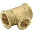 Maestrini Brass Unequal Tee Fitting (3/4" x 1/2" BSP Female) - PROTEUS MARINE STORE