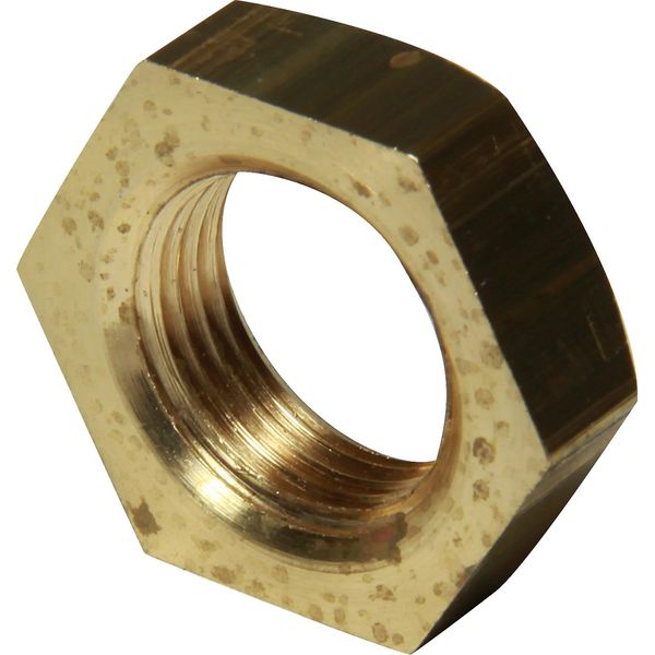 Maestrini Brass Hexagonal Lock Nut (3/8" BSP Female) - PROTEUS MARINE STORE