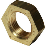 Maestrini Brass Hexagonal Lock Nut (3/8" BSP Female) - PROTEUS MARINE STORE