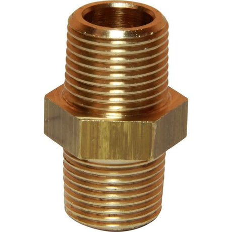 Maestrini Brass Equal Nipple (3/8" BSP Male) - PROTEUS MARINE STORE