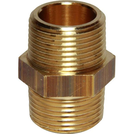 Maestrini Brass Equal Nipple (3/4" BSP Male) - PROTEUS MARINE STORE