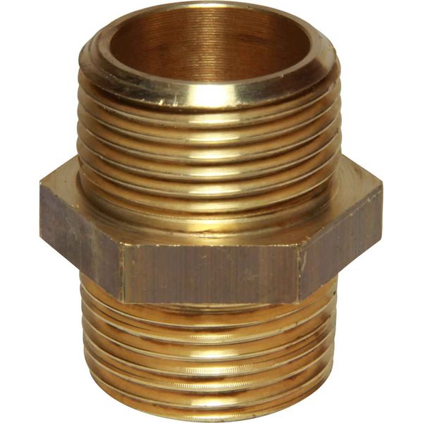 Maestrini Brass Equal Nipple (1" BSP Male) - PROTEUS MARINE STORE