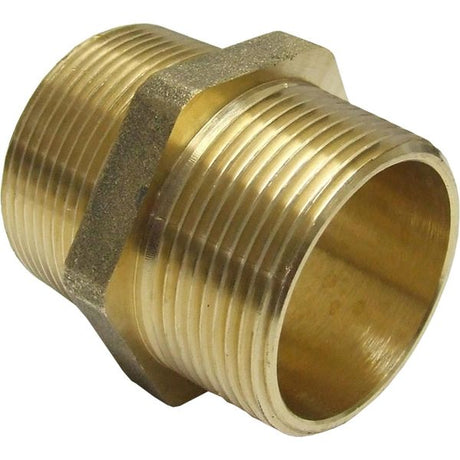 Maestrini Brass Equal Nipple (1-1/2" BSP Male) - PROTEUS MARINE STORE