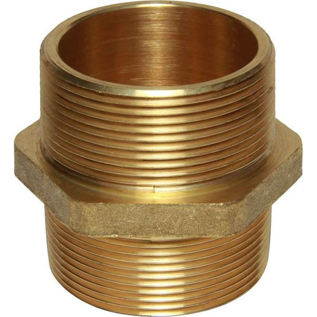 Maestrini Brass Equal Nipple (2" BSP Male) - PROTEUS MARINE STORE