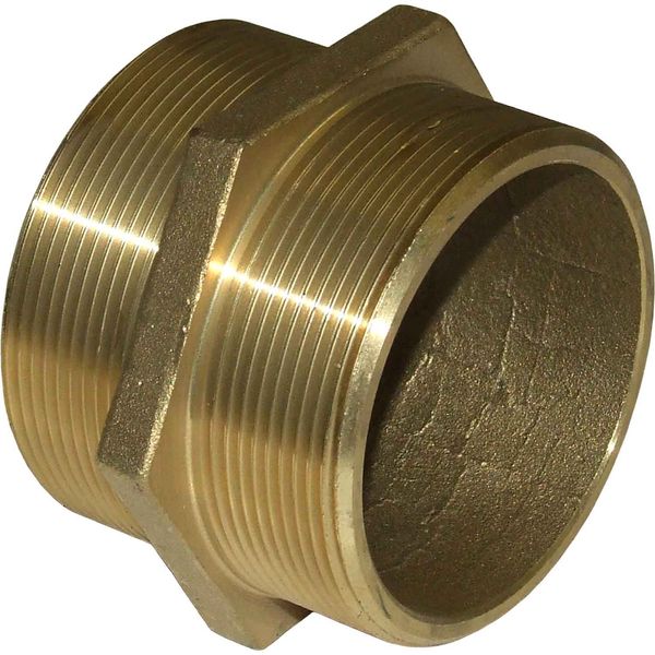 Maestrini Brass Equal Nipple (2-1/2" BSP Male) - PROTEUS MARINE STORE