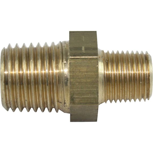 Maestrini Brass Reducing Nipple (1/4" BSP Male to 1/8" BSP Male) - PROTEUS MARINE STORE