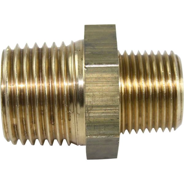 Maestrini Brass Reducing Nipple (1/2" BSP Male to 3/8" BSP Male) - PROTEUS MARINE STORE