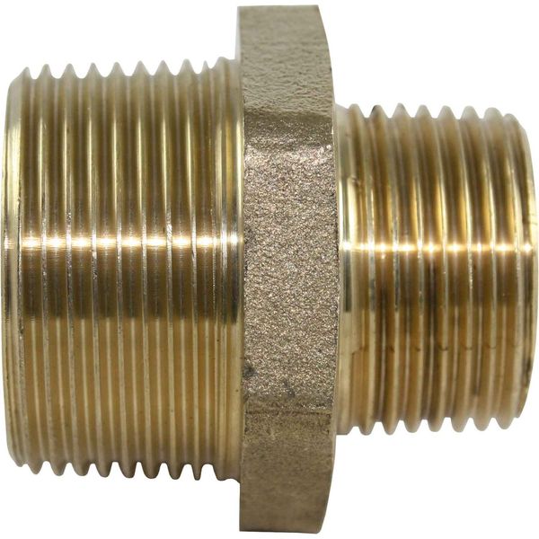 Maestrini Brass Reducing Nipple (1-1/4" BSP Male to 1" BSP Male) - PROTEUS MARINE STORE