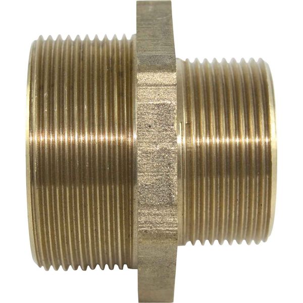 Maestrini Brass Reducing Nipple (2" BSP Male to 1-1/2" BSP Male) - PROTEUS MARINE STORE