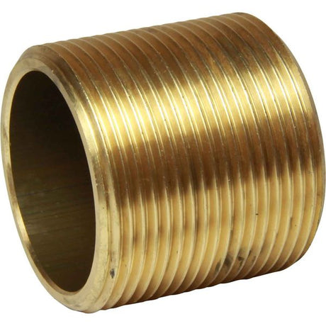 Maestrini Brass Equal Running Nipple (1-1/2" BSP / 43mm Long) - PROTEUS MARINE STORE