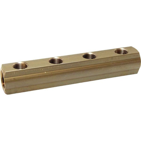 Maestrini Brass Female Pipe Manifold (3/4" BSP with 4 x 1/2" Inlets) - PROTEUS MARINE STORE