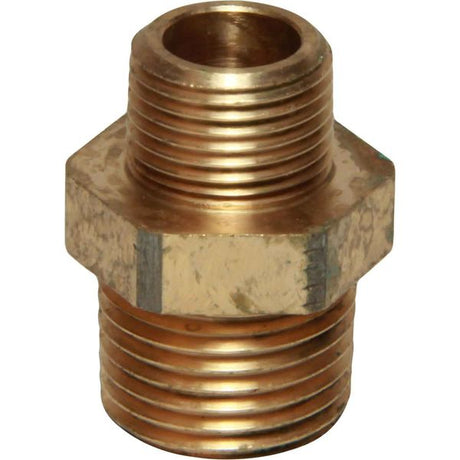 Maestrini Bronze Reducing Nipple (1/2" BSP Male to 3/8" BSP Male) - PROTEUS MARINE STORE