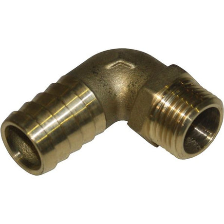 Maestrini Brass 90 Degree Hose Tail (1/2" BSP Male to 19mm Hose) - PROTEUS MARINE STORE