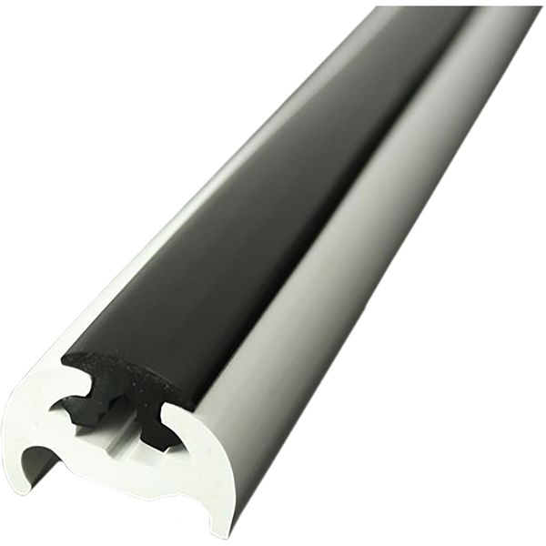 Wilks PVC 180 Fender Lipped D (27 x 16mm x 15m / White & Black) - PROTEUS MARINE STORE