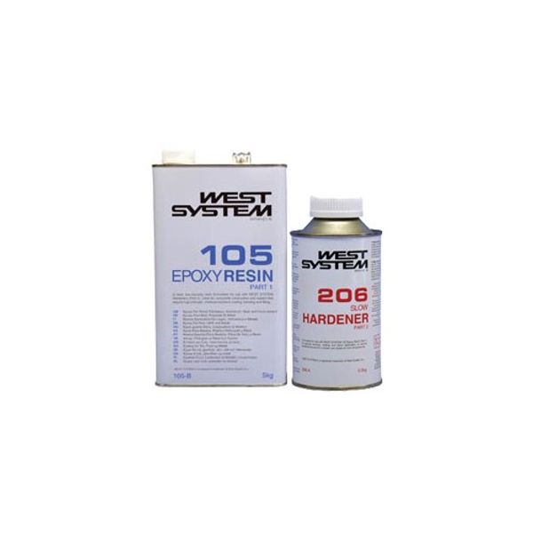 West System 6kg B Pack: 105 Resin+ 206 Slow Hardener - PROTEUS MARINE STORE