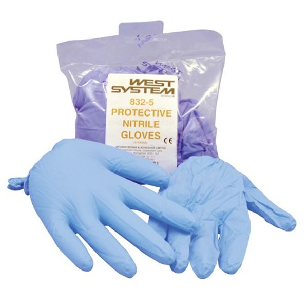 West System 832-5 Nitrile Gloves (5 Pairs) - PROTEUS MARINE STORE