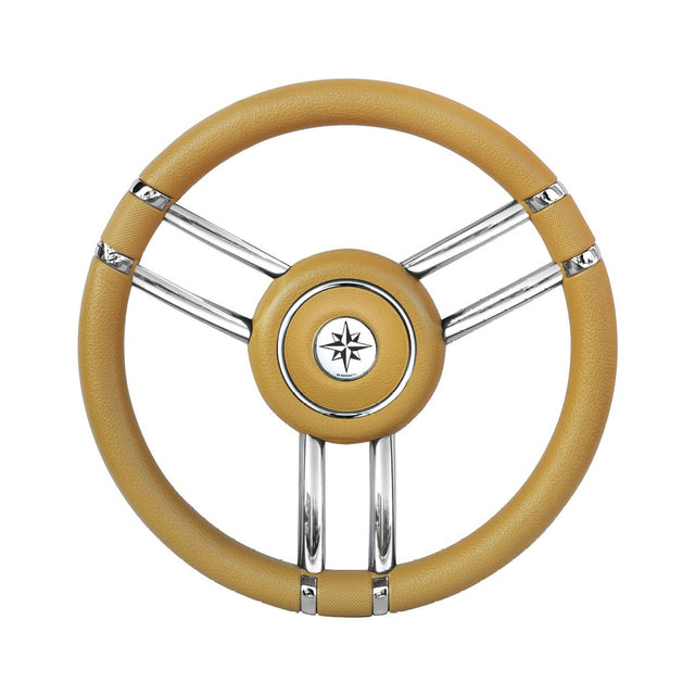Osculati 350mm Apollo Stainless & Polyurethane Steering Wheel - Ivory - PROTEUS MARINE STORE