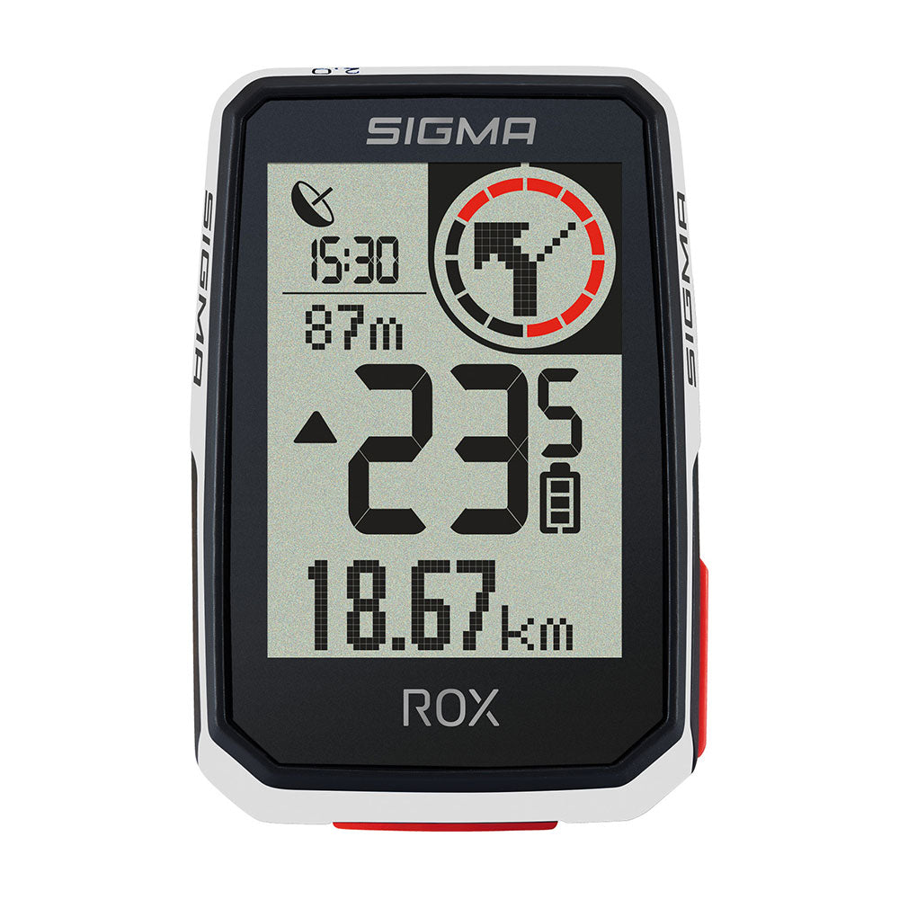 Sigma ROX 2.0 GPS Cycle Computer Top-Mount Set - White - PROTEUS MARINE STORE