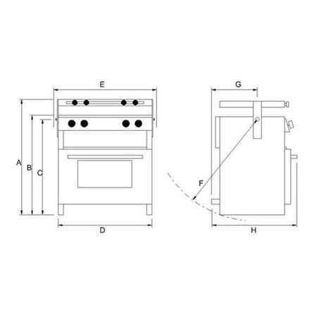 Neptune 5000 2 Burner Hob/Grill/Oven - PROTEUS MARINE STORE