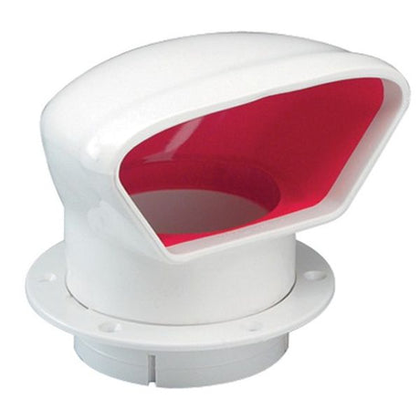 Marinco Nicro Snap-In Low Profile PVC Cowl Vent 4" White/Red - PROTEUS MARINE STORE