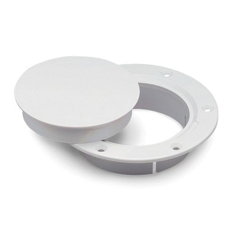 Marinco Nicro Snap-In Deck Plate 4" White - PROTEUS MARINE STORE