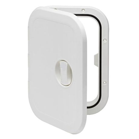 Can Inspection Hatch Removable Hinge 270 x 370mm White - PROTEUS MARINE STORE