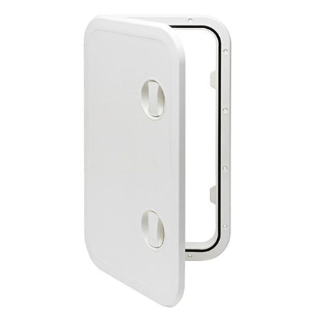 Can Inspection Hatch Removable Hinge 357 x 606mm White - PROTEUS MARINE STORE