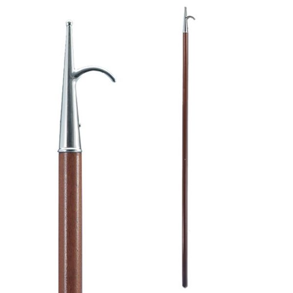Trem Wooden Barge Pole with Chrome Hook (1.8 Meters) - PROTEUS MARINE STORE