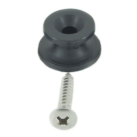 AG Plastic Button Kit Black with Stainless Steel Screws x 4 Sets/Kit - PROTEUS MARINE STORE