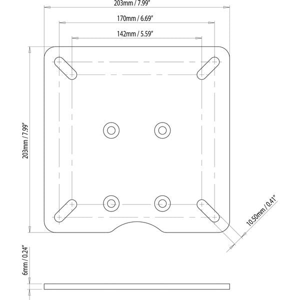 Scanstrut DPT-R-PLATE-02 Radar Mounting Plate for PowerTower - PROTEUS MARINE STORE