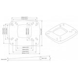 Scanstrut 4? Base wedge for Direct Radome Mount (Lowrance & Raymarine) - PROTEUS MARINE STORE