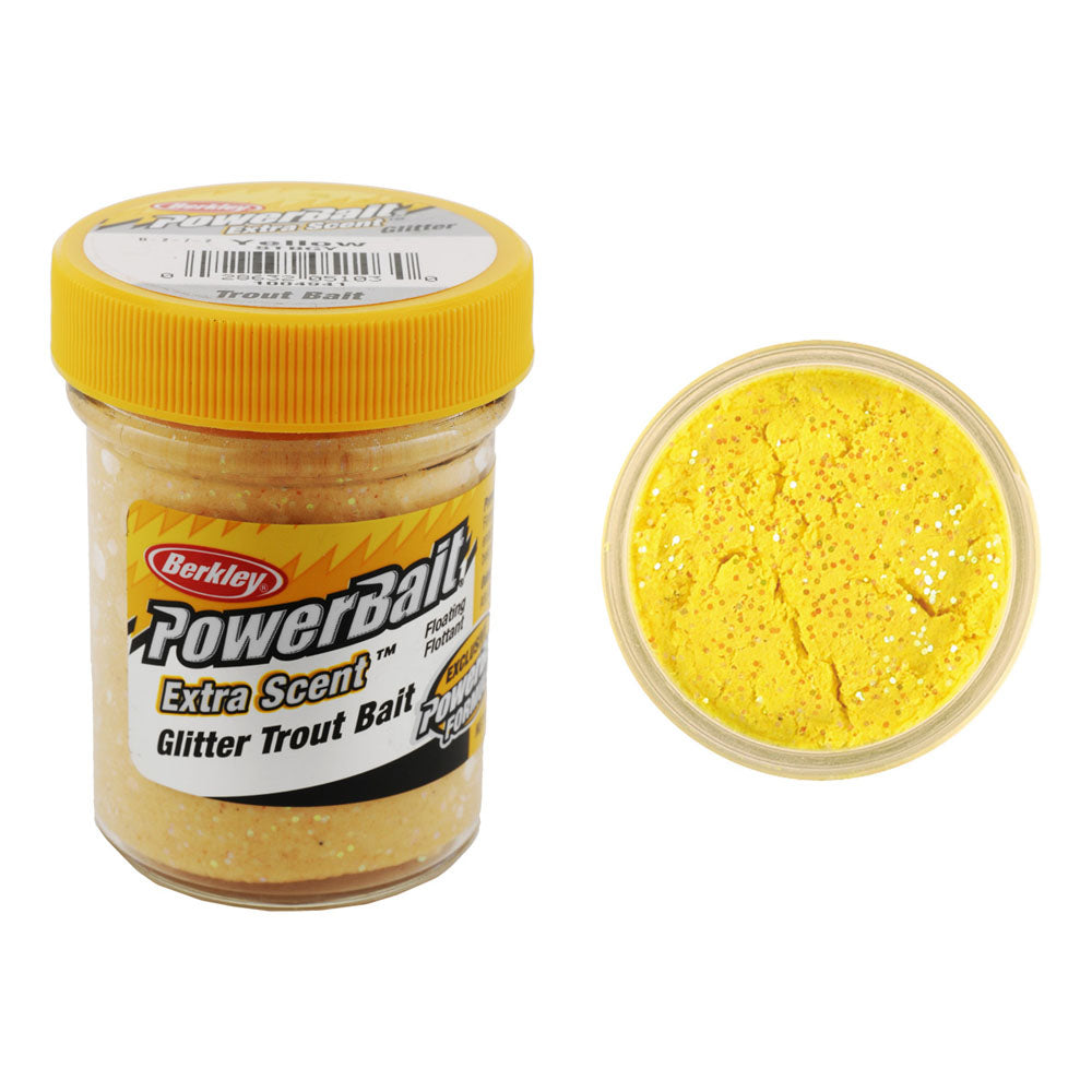 Berkley Powerbait Fishing Angling Glitter Trout Bait - 50g - Yellow